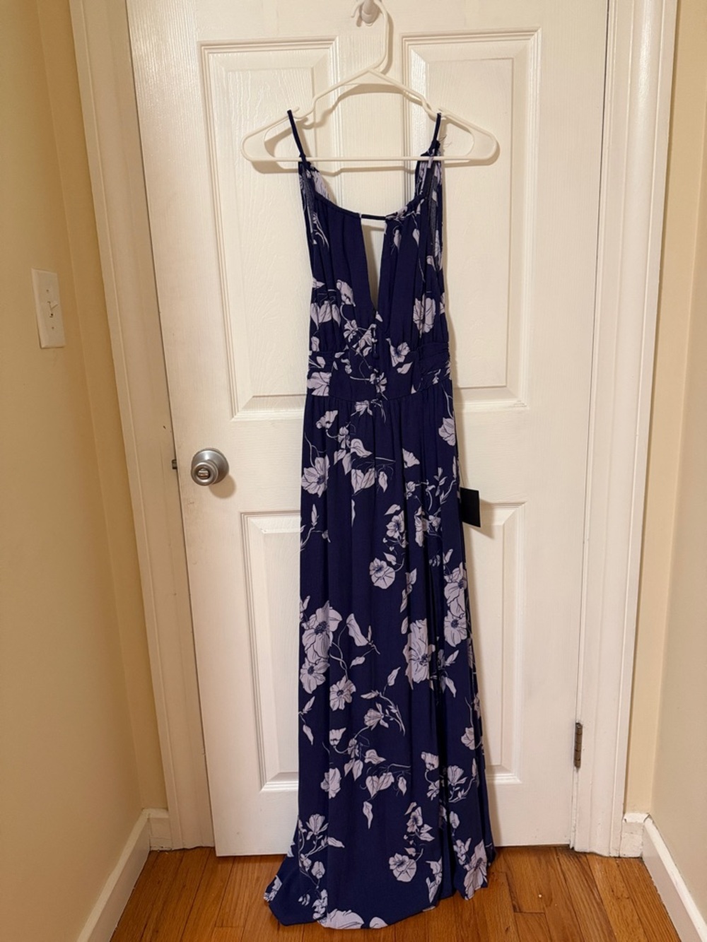 NEW Lulu's Navy & White Floral Maxi Dress